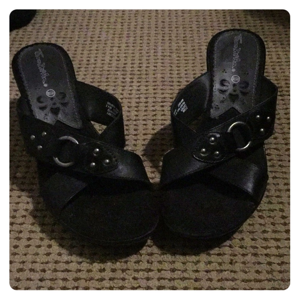 Black platform heels